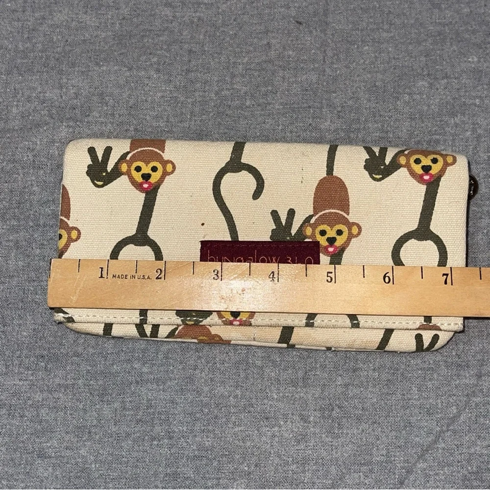 Bungalow 360 Cream Monkey Pattern Wallet - Picture 5 of 6